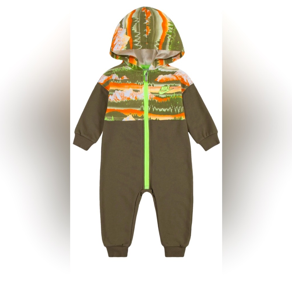 Nike Baby Boy One Piece Outfit Size 6 Months Olive Green NWT
